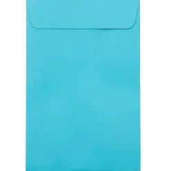 JAM Paper 6 x 9 Open End Envelopes, Pool Blue, 500 Pack (1644-102-500)