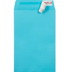 JAM Paper 6 x 9 Open End Envelopes, Pool Blue, 500 Pack (1644-102-500)