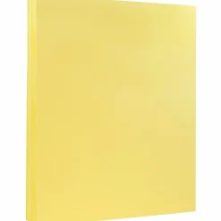 JAM PAPER 8.5" x 11" Vellum Bristol Cardstock, 67lb, Canary Yellow, 100/pack (169822G)