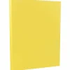JAM PAPER 8.5" x 11" Vellum Bristol Cardstock, 67lb, Yellow, 100/pack (169838G)