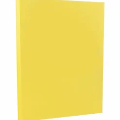 JAM PAPER 8.5" x 11" Vellum Bristol Cardstock, 67lb, Yellow, 100/pack (169838G)