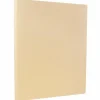 JAM PAPER 8.5" x 11" Vellum Bristol Cardstock, 67lb, Ivory, 100/pack (169828G)