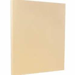 JAM PAPER 8.5" x 11" Vellum Bristol Cardstock, 67lb, Ivory, 100/pack (169828G)