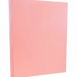 JAM PAPER 8.5" x 11" Vellum Bristol Cardstock, 67lb, Pink, 100/pack (169831G)