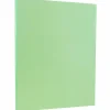 JAM PAPER 8.5" x 11" Vellum Bristol Cardstock, 67lb, Green, 100/pack (169826G)