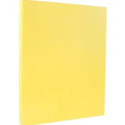 JAM PAPER 8.5" x 11" Vellum Bristol Cardstock, 110lb, Canary Yellow, 100/pack (816917020G)