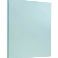 JAM PAPER 8.5" x 11" Vellum Bristol Cardstock, 110lb, Blue, 100/pack (216916789G)