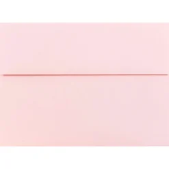 JAM Paper A7 Booklet Envelope 5 1/4" x 7 1/4", Baby Pink Pastel, 100/Pack (155627d)