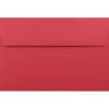 JAM Paper A9 Colored Invitation Envelopes, 5.75 x 8.75, Red Recycled, 50/Pack (14257I)