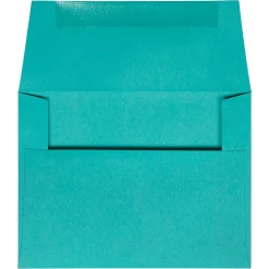 JAM Paper A2 Colored Invitation Envelopes, 4.375 x 5.75, Sea Blue Recycled, 50/Pack (70207I)