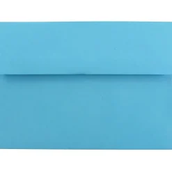 JAM Paper A7 Colored Invitation Envelopes, 5.25 x 7.25, Blue Recycled, 50/Pack (54093I)