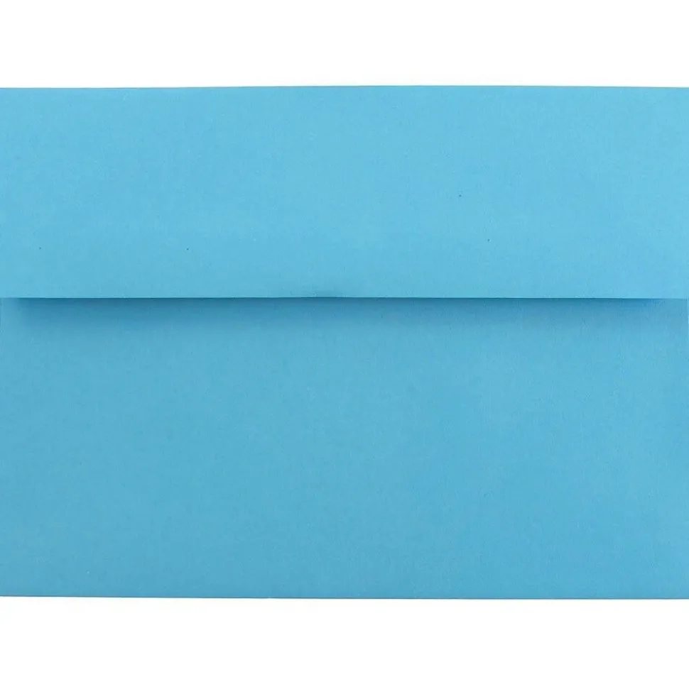 JAM Paper A7 Colored Invitation Envelopes, 5.25 x 7.25, Blue Recycled, 50/Pack (54093I)