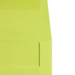 JAM Paper A7 Colored Invitation Envelopes, 5.25 x 7.25, Ultra Lime Green, 50/Pack (96151I)