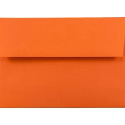JAM Paper A6 Colored Invitation Envelopes, 4.75 x 6.5, Orange Recycled, 25/Pack (15905)