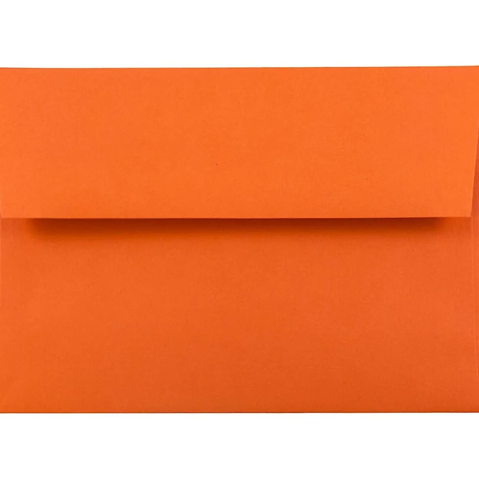 JAM Paper A6 Colored Invitation Envelopes, 4.75 x 6.5, Orange Recycled, 25/Pack (15905)