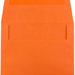 JAM Paper A6 Colored Invitation Envelopes, 4.75 x 6.5, Orange Recycled, 25/Pack (15905)