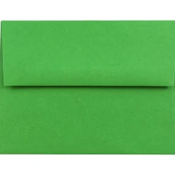 JAM Paper A2 Colored Invitation Envelopes, 4.375 x 5.75, Green Recycled, 25/Pack (15843)