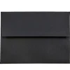 JAM Paper A2 Invitation Envelopes, 4.375 x 5.75, Black Linen, 50/Pack (64345I)