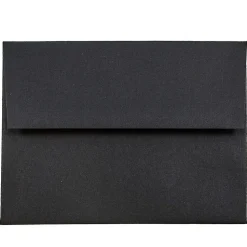 JAM Paper A2 Invitation Envelopes, 4.375 x 5.75, Black Linen, 50/Pack (64345I)