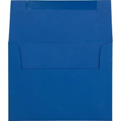 JAM Paper A2 Invitation Envelope 4 3/8" x 5 3/4", Presidential Blue, 25/Pack (563913396)