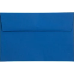 JAM Paper A9 Invitation Envelope 5 3/4" x 8 3/4", Presidential Blue, 25/Pack (563916910)