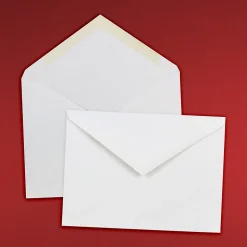 JAM Paper A6 Invitation Envelopes with V-Flap, 4.75 x 6.5, White, 25/Pack (J0567)