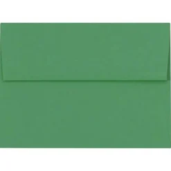 JAM Paper A4 Self Seal Invitation Envelopes, 4 1/4" x 6 1/4", Holiday Green, 50/Pack (LUX-4872-L17-50)