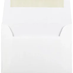JAM Paper A2 Strathmore Invitation Envelopes, 4.375 x 5.75, Bright White Wove, 50/Pack (191151I)