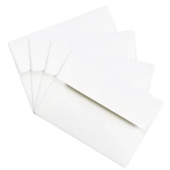 JAM Paper A2 Strathmore Invitation Envelopes, 4.375 x 5.75, Bright White Wove, 50/Pack (191151I)