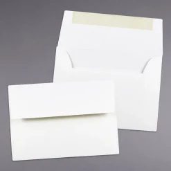 JAM Paper A2 Strathmore Invitation Envelopes, 4.375 x 5.75, Bright White Wove, 50/Pack (191151I)