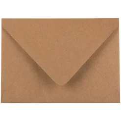 JAM Paper® A6 V-Flap Invitation Envelopes, 4.75 x 6.5, Brown Kraft Paper Bag, 25/Pack (63134660)