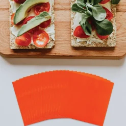 JAM Paper Beverage Napkin, 2-ply, Orange, 40 Napkins/Pack (5255620725)