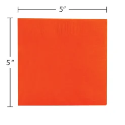 JAM Paper Beverage Napkin, 2-ply, Orange, 40 Napkins/Pack (5255620725)