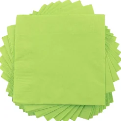 JAM Paper Beverage Napkin, 2-ply, Lime Green, 50 Napkins/Pack (5255620723)