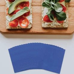 JAM Paper Beverage Napkin, 2-ply, Blue, 50 Napkins/Pack (5255620717)