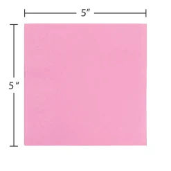 JAM Paper Beverage Napkin, 2-ply, Baby Pink, 50 Napkins/Pack (5255620713)