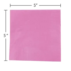 JAM Paper Beverage Napkin, 2-ply, Fuchsia Pink, 50 Napkins/Pack (255621947)