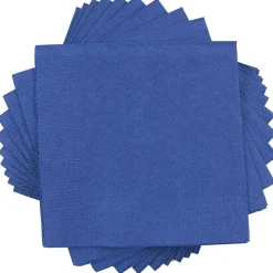 JAM Paper Beverage Napkin, 2-ply, Blue, 600 Napkins/Pack (5255620717B)