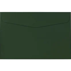 JAM Paper Booklet Envelope, 6" x 9", Dark Green, 50/Pack (263917092I)