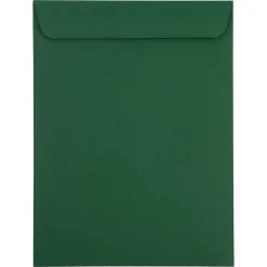 JAM Paper Catalog Envelope 9" x 12", Dark Green, 50/Pack (31287529i)