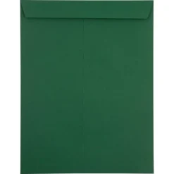 JAM Paper Catalog Envelope 10" x 13", Dark Green, 25/Pack (31287538)