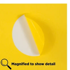 JAM Paper Circle Round Label Sticker Seals, 1 2/3 Inch Diameter, Yellow, 24 Labels/Sheet, 5 Sheets/Pack (147627067)
