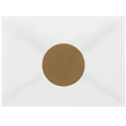 JAM Paper Circle Round Label Sticker Seals, 2.5 Inch Diameter, Brown Kraft, 120/Pack (2147618897)