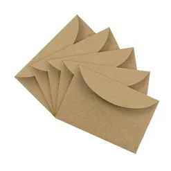 JAM Paper 3Drug Mini Recycled Kraft Envelopes, 2.3125 x 3.625, Brown Kraft Paper Bag, 100/Pack (5207691A)