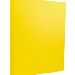 JAM Paper Extra Heavyweight 130 lb. Cardstock Paper, 8.5" x 11", Yellow, 25 Sheets/Pack (295931633)