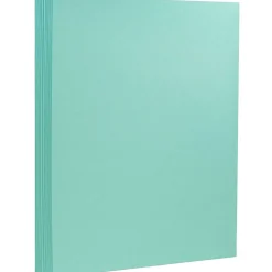 JAM Paper Extra Heavyweight 130 lb. Cardstock Paper, 8.5" x 11", Turquoise, 25 Sheets/Pack (296131624)