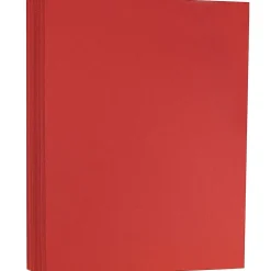 JAM Paper Extra Heavyweight 130 lb. Cardstock Paper, 8.5" x 11", Red, 25 Sheets/Pack (295731621)