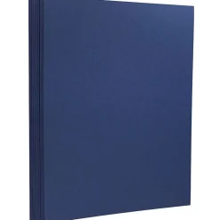 JAM Paper Extra Heavyweight 130 lb. Cardstock Paper, 8.5" x 11", Presidential Blue, 25 Sheets/Pack (296131626)