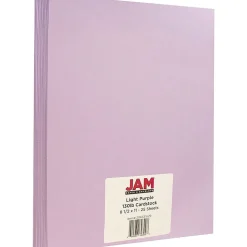 JAM Paper Extra Heavyweight 130 lb. Cardstock Paper, 8.5" x 11", Light Purple, 25 Sheets/Pack (296331629)