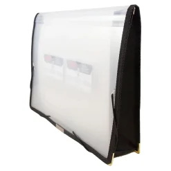 JAM Paper Fabric Portfolio Case with Elastic Closure, Clear (368331609)